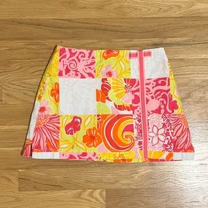 Lily Pulitzer Patchwork Pink Floral Girls Skort Size: 7